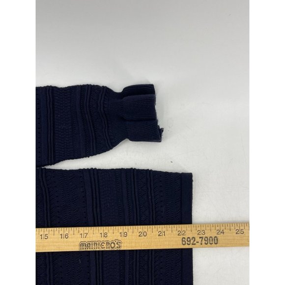 Melrose Chic Women's Black Crochet Knit Long Sleeve Cardigan Sweater Size Small - Picture 10 of 11